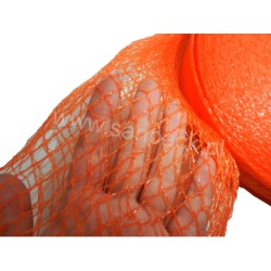 Rękaw siatkowy - tkany  polski 30 cm x 100 mb pomarańczowy
