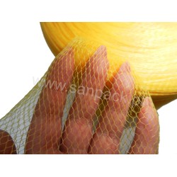 Rękaw siatkowy LDPE N1 bezwęzełkowy 19 cm/500 mb żółty