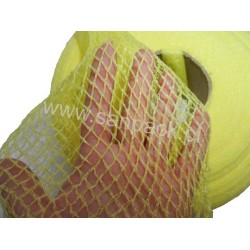 Rękaw siatkowy - tkany  polski 30 cm x 100 mb cytrynowy