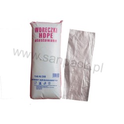 Torebka foliowa HDPE 14x4x38