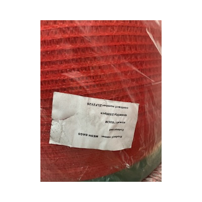 Worki raszlowe na roli 41X60 cm ( 10 kg)  2500szt. czerwony