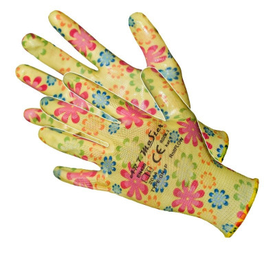 Rękawice robocze powlekane Rnit flow kwiaty ( 12 par)